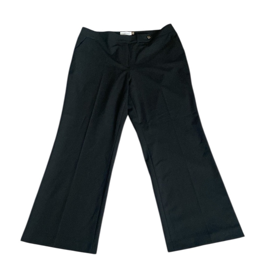 Calvin Klein Classic Fit Black Pants Wide Leg 14 Petite